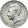 Ekwador - 50 Centavos 1928 - Filadelfia - USA - Srebro - STAN !