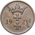 WMG - Wolne Miasto Gdańsk - 2 Pfennig 1923 - STAN !