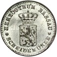 Nassau - Adolf - 1 Krajcar 1861 - Srebro - Stan MENNICZY - UNC