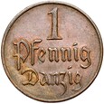 WMG - Wolne Miasto Gdańsk - 1 Pfennig 1923 - STAN !