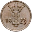 WMG - Wolne Miasto Gdańsk - 1 Pfennig 1923 - STAN !