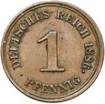 Niemcy - Cesarstwo - 1 Pfennig 1886 E - STAN !