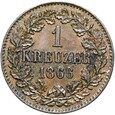 Niemcy - Badenia - Fryderyk I - 1 Krajcar 1866 - STAN !