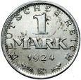 Niemcy - Weimar - 1 Marka 1924 E - Srebro - STAN !