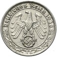 Niemcy - III Rzesza - 50 Reichspfennig 1938 A - NIKIEL - SWASTYKA