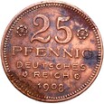 Niemcy - Cesarstwo - 25 Pfennig 1908 D - BRĄZ - PRÓBA - Karl Goetz