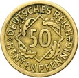 Niemcy - Weimar - 50 Rentenpfennig 1923 A - RZADSZA ! - STAN !