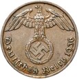 Niemcy - III Rzesza - 1 Reichspfennig 1936 G - RZADKA !