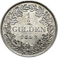 Niemcy Bawaria - Maksymilian II - 1/2 Guldena 1852 - Srebro STAN !