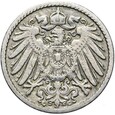 Niemcy - Cesarstwo - 5 Pfennig 1893 G - RZADSZA !