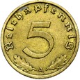 Niemcy - III Rzesza - 5 Reichspfennig 1936 A - RZADKA !