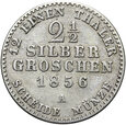 Prusy Fryderyk Wilhelm IV 2 1/2 Srebrnego Grosza 1856 A Srebro STAN !