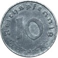 Niemcy - III Rzesza - 10 Reichspfennig 1943 J - cynk - RZADKA !