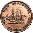 New Brunswick - Wiktoria - 1/2 Pensa 1843 - TOKEN - STATEK ŻAGLOWIEC