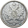 Finlandia - Car Aleksander II - 25 Pennia 1866 - Srebro - STAN !