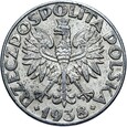 GENERALNA GUBERNIA - 50 Groszy 1938 - ŻELAZO NIKLOWANE - ZE ZNAKIEM