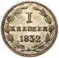 Niemcy - Nassau - 1 Kreuzer Krajcar 1832 - Srebro