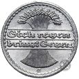 Niemcy - Weimar - 50 Pfennig 1922 E - MENNICZA Z ROLKI