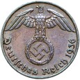 Niemcy - III Rzesza - 1 Reichspfennig 1936 F - RZADKA - STAN !