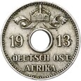 OSTAFRIKA DOA Niemiecka Afryka Wschodnia - 5 Heller 1913 J - STAN !