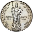 Bawaria - Maximilian II - 2 Guldeny 1855 - MATKA BOSKA Srebro - STAN !