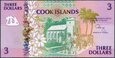 Wyspy Cooka - 3 dolary ND/1992 * P7 * ptak i ryby