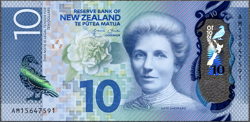 Nowa Zelandia - 10 dolarów 2015 * kaczki * polimer
