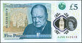 Anglia - 5 funtów 2016 * Elżbieta II & Winston Churchill * polimer