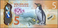 Nowa Zelandia - 5 dolarów 2015 * Sir Edmund Hillary, pingwin* polimer