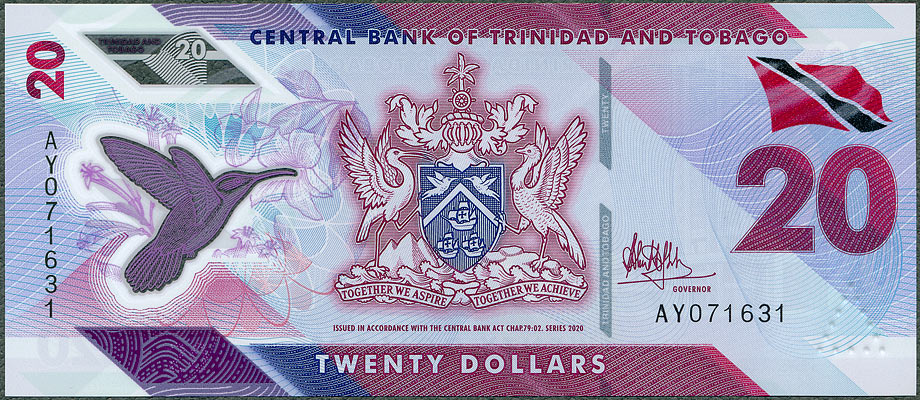 Trynidad & Tobago - 20 dolarów 2020 * nowe wydanie * polimer