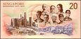 Singapur - 20 dolarów 2019 * 200 Lat Singapuru * polimer