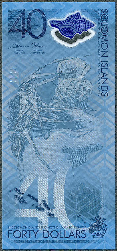Wyspy Salomona - 40 dolarów 2018 * 40 Lat Niepodległości * polimer