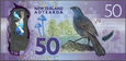 Nowa Zelandia - 50 dolarów 2016 * P194a * ptak Kokako * polimer