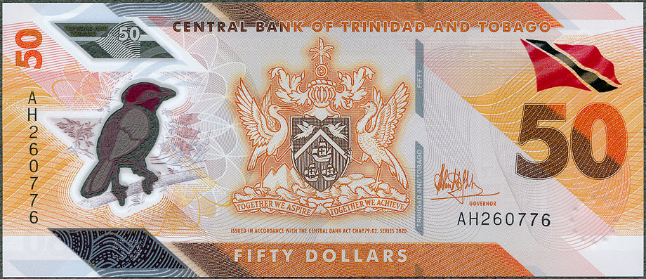 Trynidad & Tobago - 50 dolarów 2020 * nowe wydanie * polimer