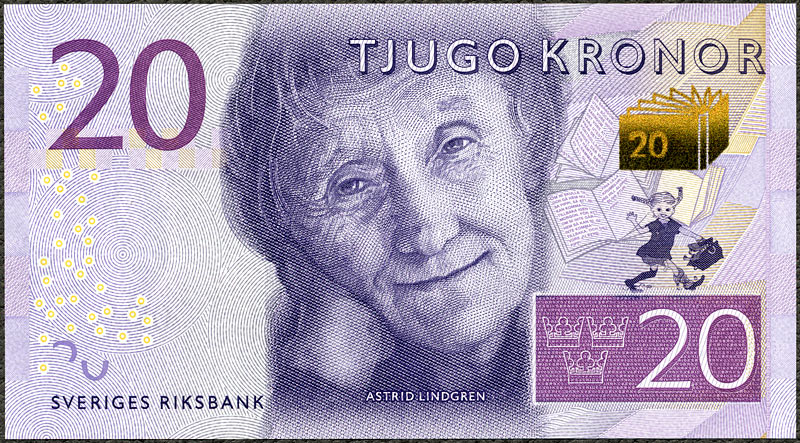 Szwecja - 20 koron 2015 * P69 * Astrid Lindgren