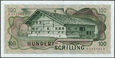 Austria - 100 szylingów 1969 * P145 *  Angelika Kaufmann        