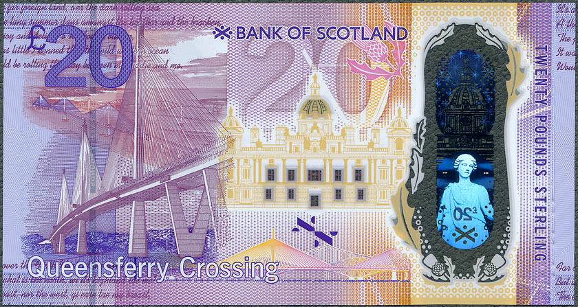 Szkocja - 20 funtów 2019 * Queensferry Crossing * pamiątkowy polimer