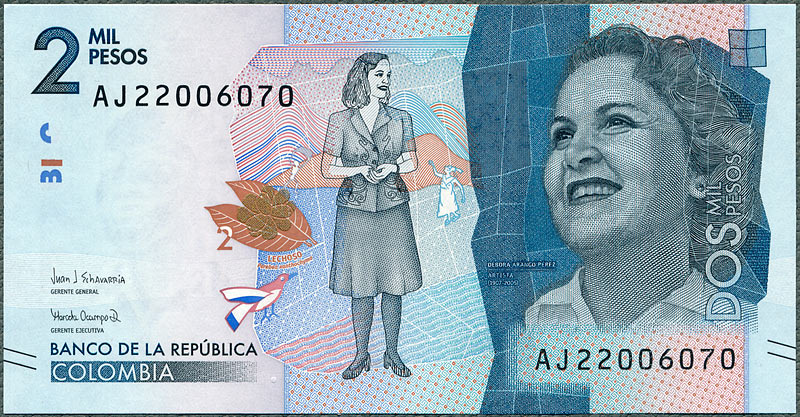 Kolumbia - 2000 pesos 2017 * P458c * B993c * ptaki