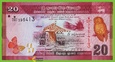 SRI LANKA 20 Rupees 2015 P123b W/281 UNC