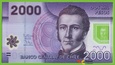 CHILE 2000 Pesos 2013 P162c B297c CE UNC 