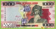 SIERRA LEONE 1000 Leones 2010 P30 B125a DN UNC