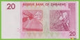 ZIMBABWE 20 Dollars 2007(2008) P68 B159a AC UNC