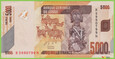 KONGO 5000 Francs 2020 P102c B324c R-N UNC