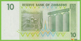 ZIMBABWE 10 Dollars 2007(2008) P67 B158a AC UNC