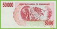 ZIMBABWE 50000 Dollars 2007 P47 B138a AB UNC