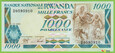 RWANDA 1000 Francs 1988 P21 D UNC 
