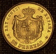 HISZPANIA - 25 PESETAS - 1881