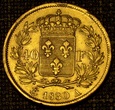 FRANCJA - 40 FRANKÓW - 1830 A - KAROL X