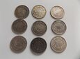 Niemcy 1907 - 1918 monety 1/2  Marki 9 sztuk Ag 0.900