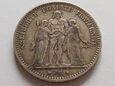 Francja 5 Franków 1875 A HERKULES st. 3++
